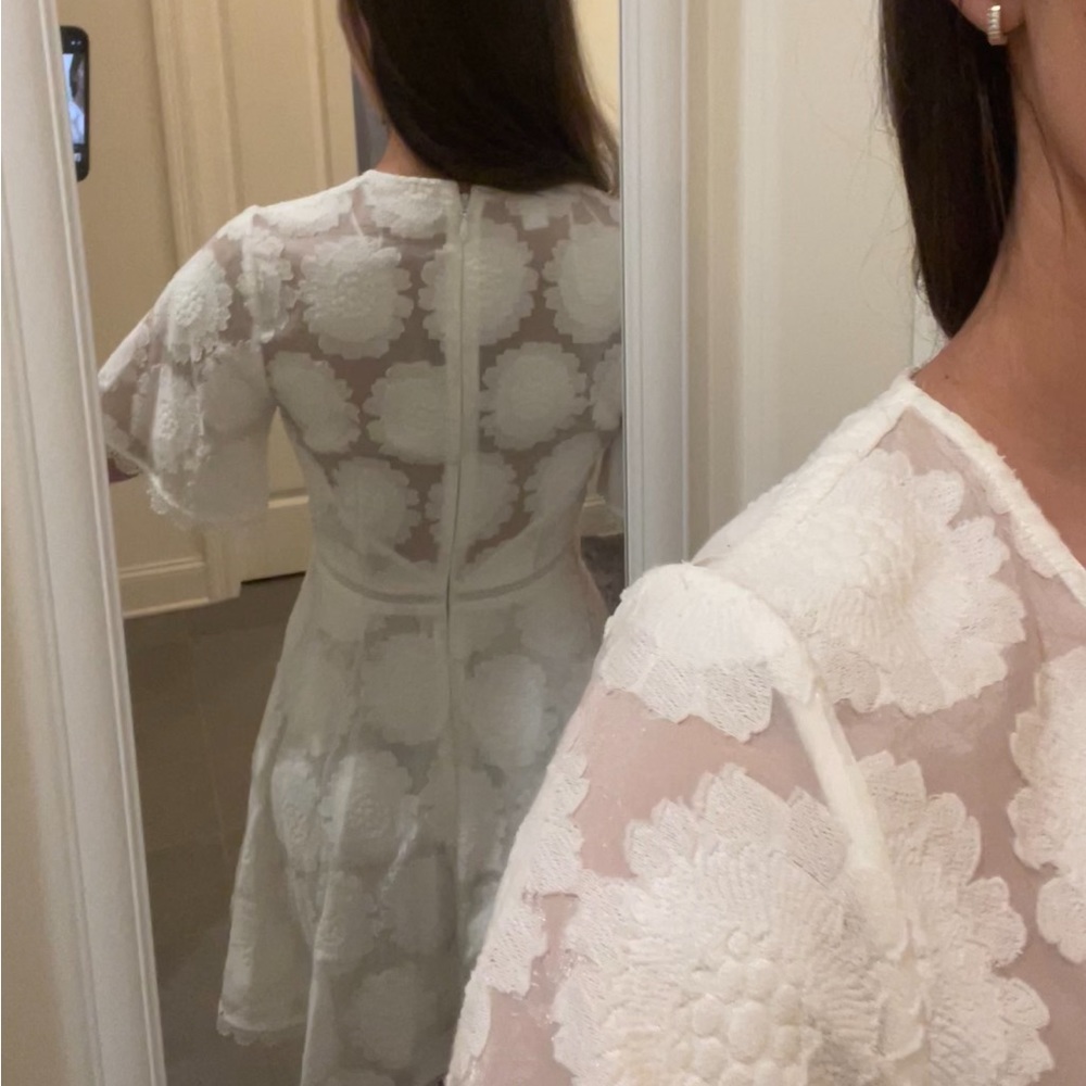LA MAISON TALULAH Floral White Lace Mini Dress - Picture 11 of 13